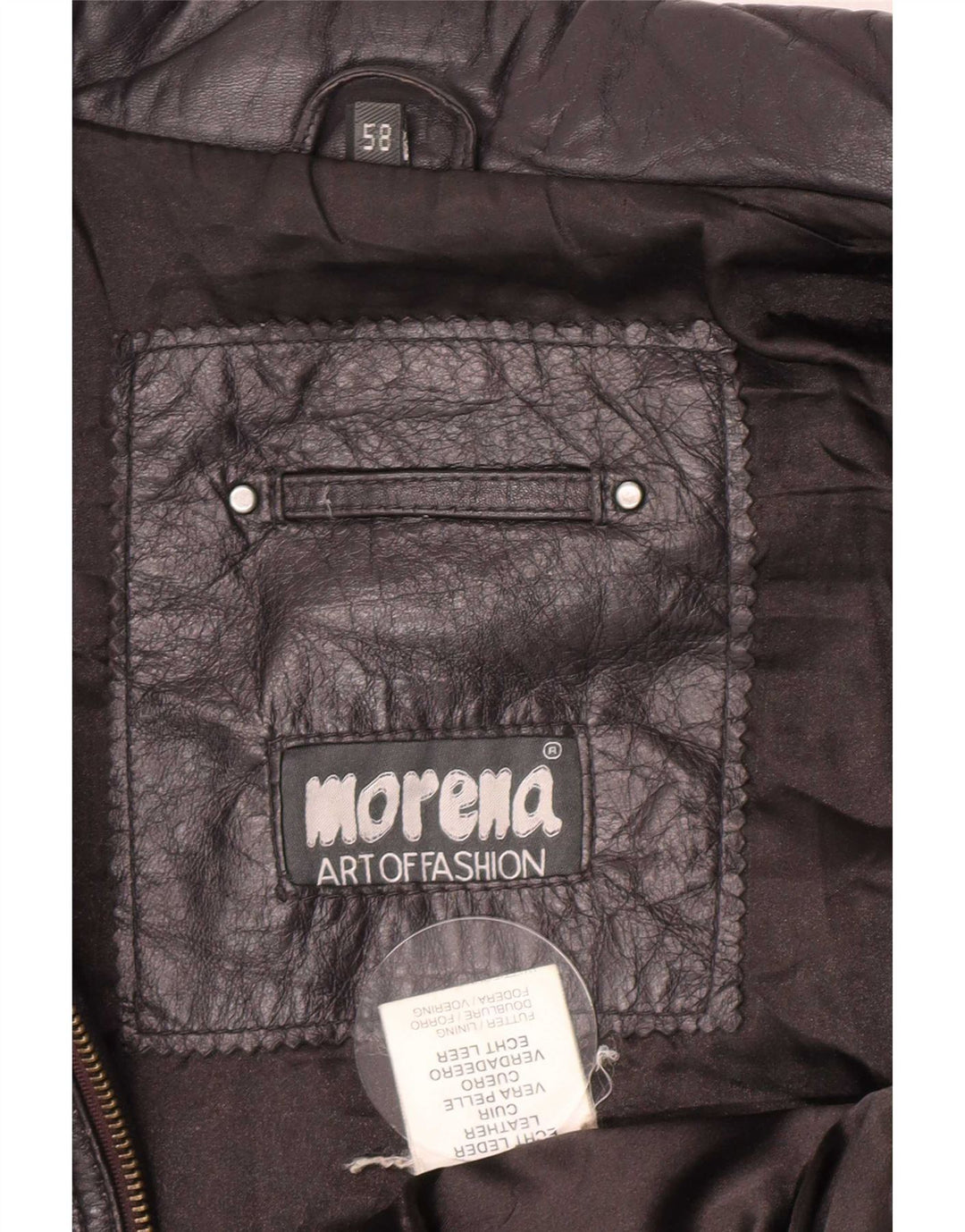 Morena Herren Lederjacke UK 44 2XL Marineblau Biker