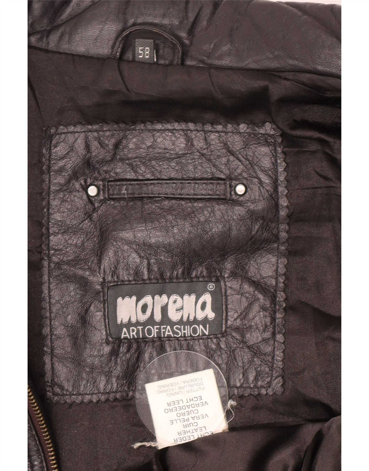 Morena Herren Lederjacke UK 44 2XL Marineblau Biker