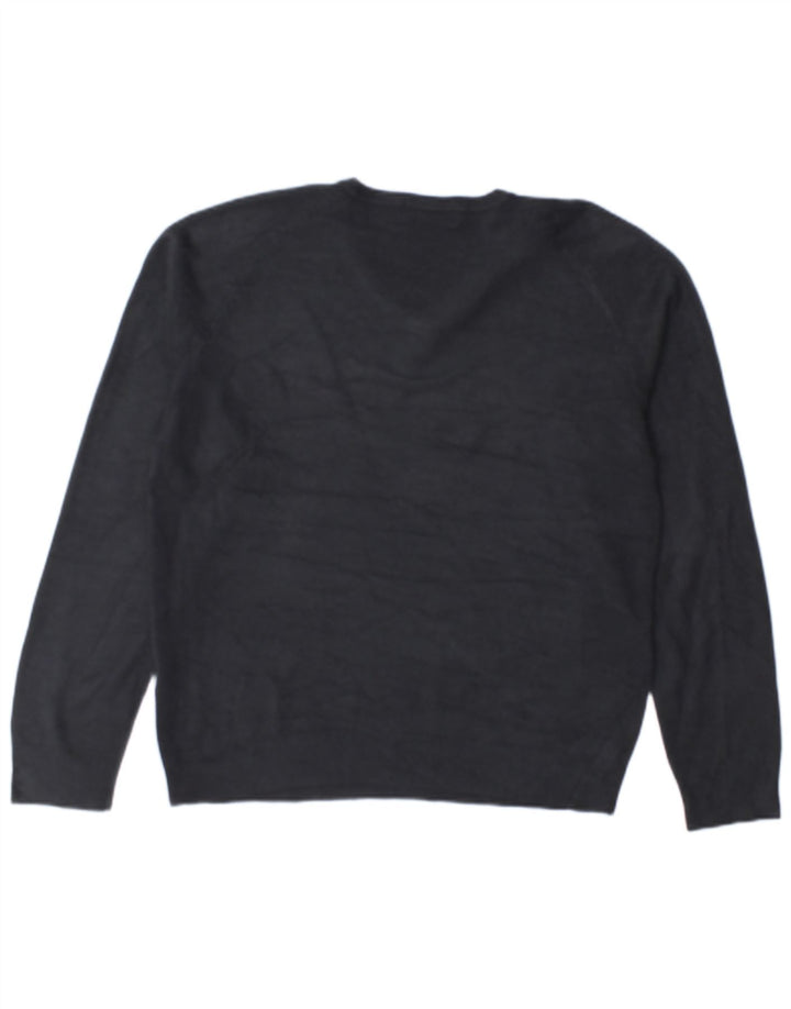 Marks & Spencer Herren Blue Harbour Pullover mit V-Ausschnitt, Größe S, Marineblau