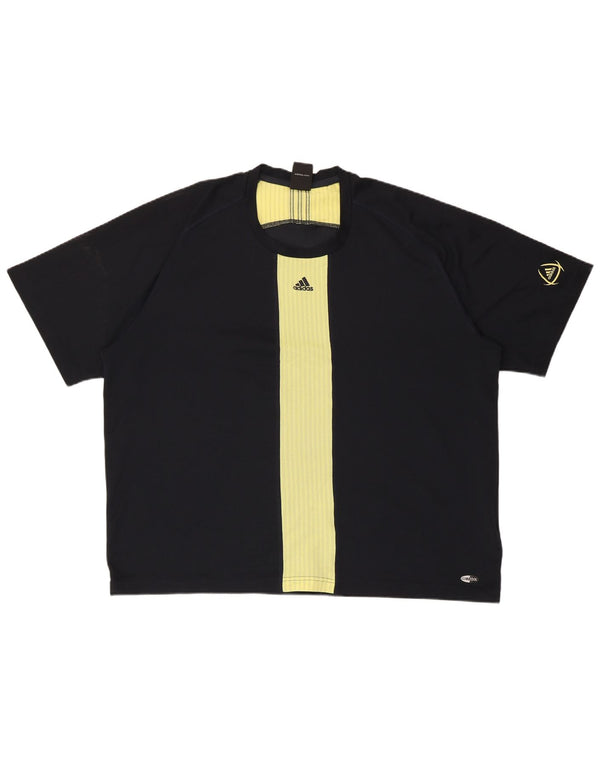 ADIDAS Herren Climacool T-Shirt Top 2XL Schwarz Colourblock Polyester