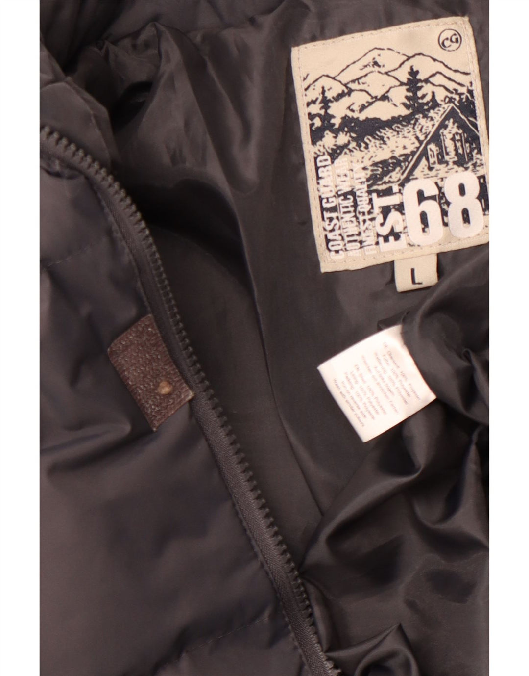 COAST GUARD Wattierte Herrenjacke UK 40 Large Grau Polyester