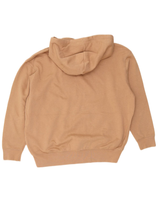 Nike Damen Übergroßer Kapuzenpullover UK 6 XS Beige Baumwolle