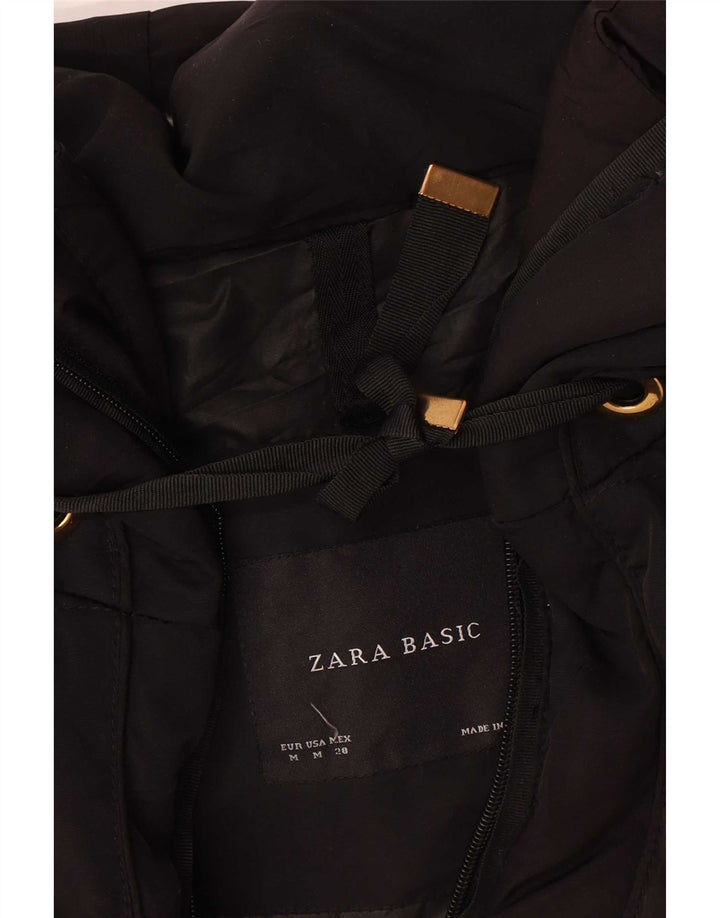 Zara Damen-Kapuzenjacke, wattiert, UK 14, Mittelschwarz, Polyester