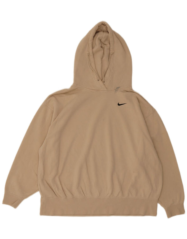Nike Mens Loose Fit Hoodie Jumper XL Beige Cotton