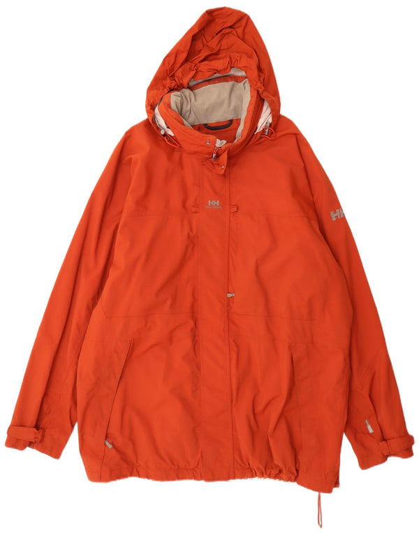 Helly Hansen Herren-Regenjacke mit Kapuze, UK 44 2XL, orangefarbenes Nylon