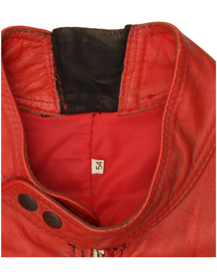 DAINESE Herren Bikerjacke IT 54 2XL Mehrfarbiges Colourblock-Leder