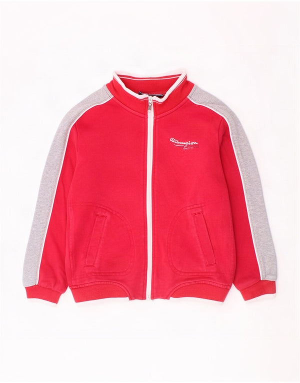Champion Jungen-Trainingsanzug-Top-Jacke, 5–6 Jahre, XS, Rot, Farbblock