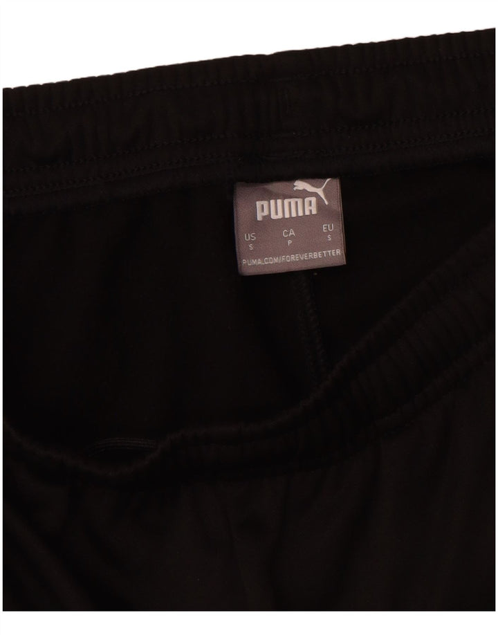 Puma Herren-Trainingshose mit Grafik, Größe S, Schwarz, Farbblock-Polyester