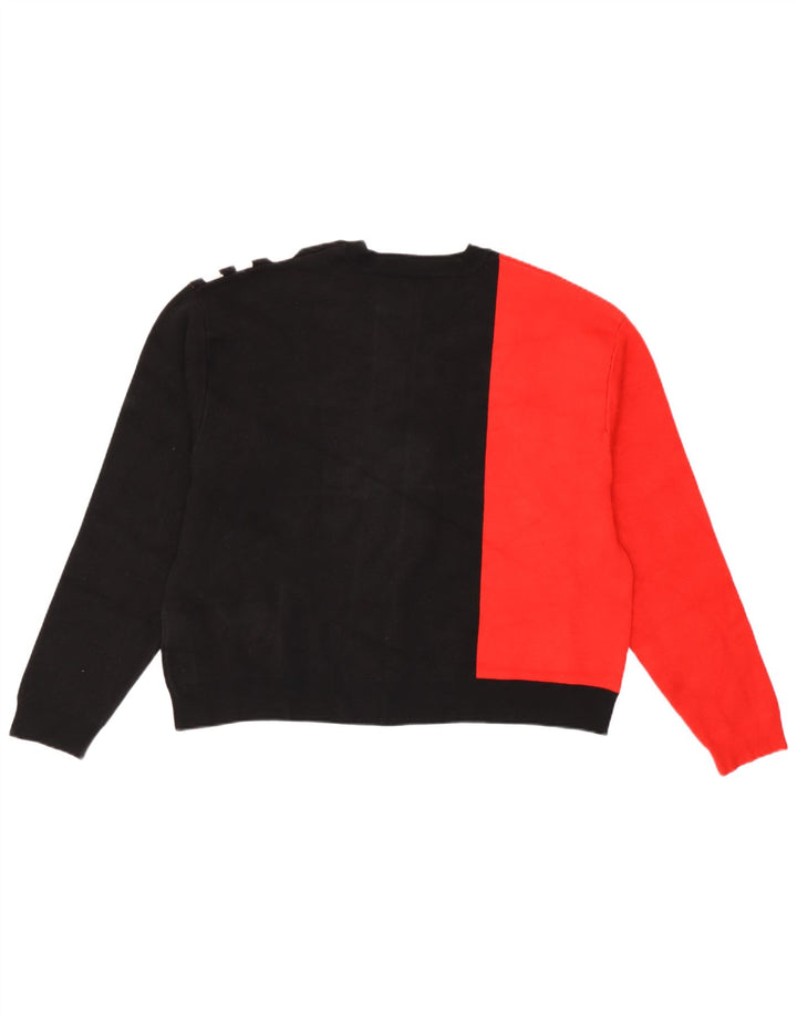 Guess Damen-Pullover, übergroß, Rundhalsausschnitt, Gr. 8, Schwarz