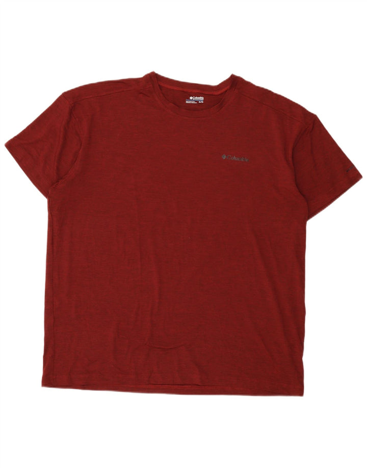 Columbia Herren T-Shirt Top XL Burgund Polyester