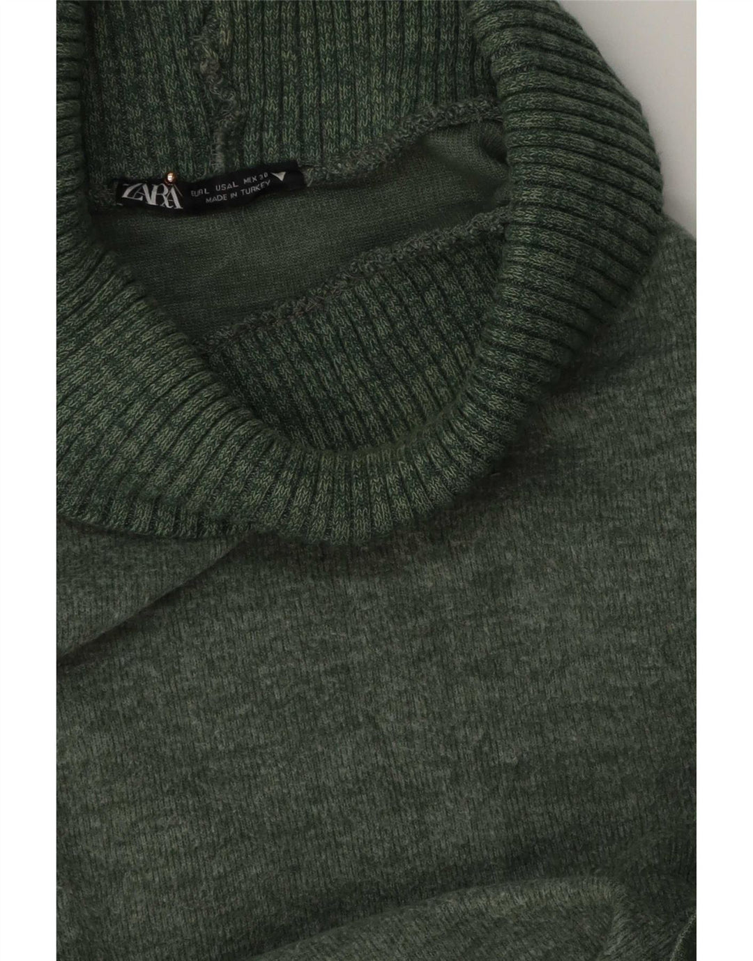 Rollkragenpullover für Damen von Zara, Gr. 16, Grün