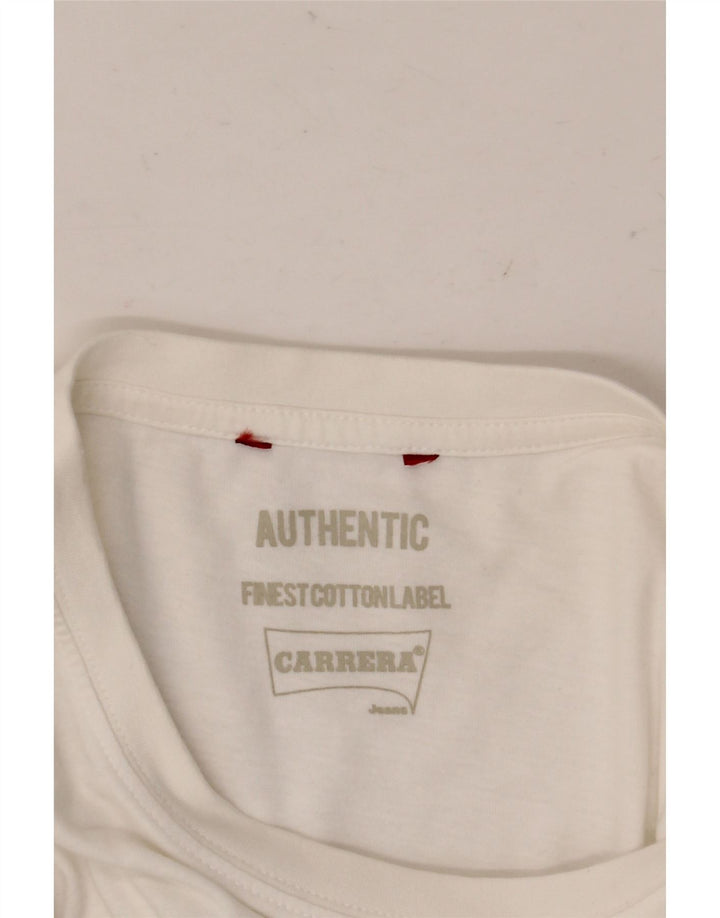 CARRERA Herren-T-Shirt mit Grafik, Größe L, Weiß