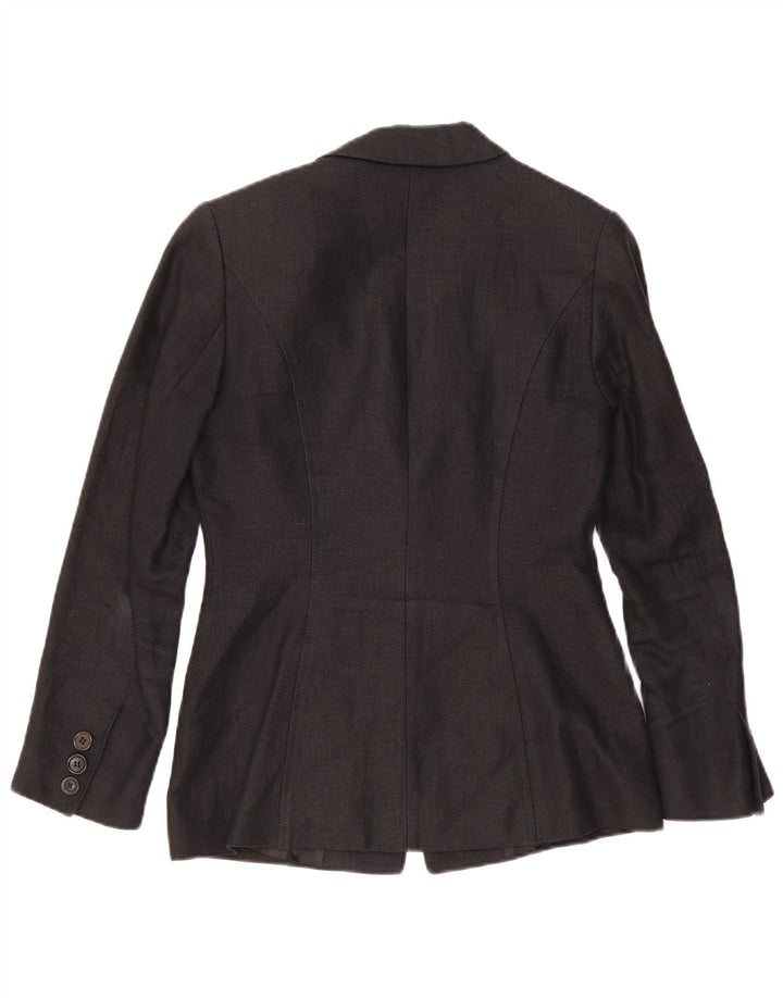 Hobbs Marilyn Anselm 1-Knopf-Blazer für Damen, Gr. 10, Größe S, Schwarz, Leinen