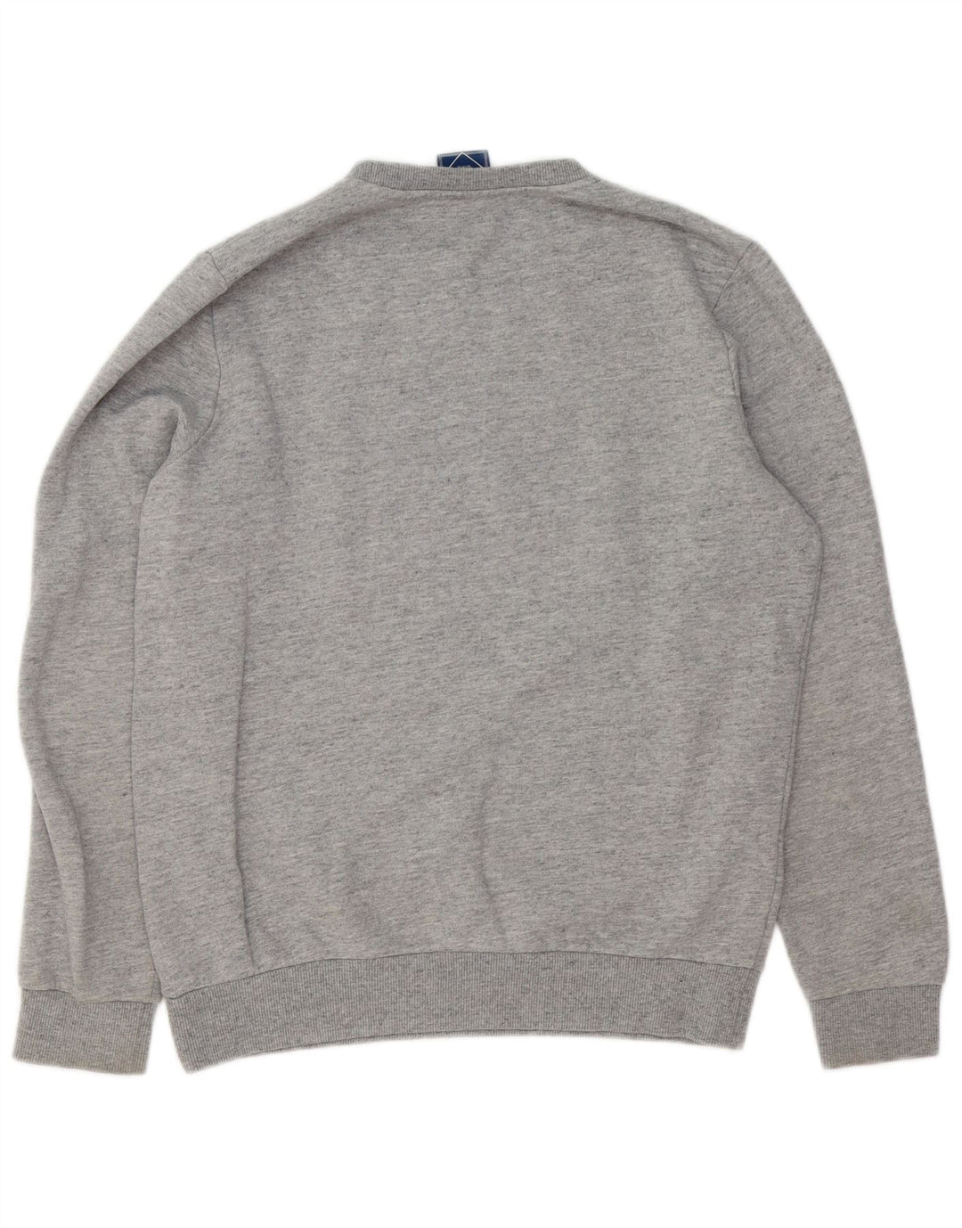 SUPERDRY Herren-Sweatshirt mit grafischem Muster, groß, grau gesprenkelte Baumwolle
