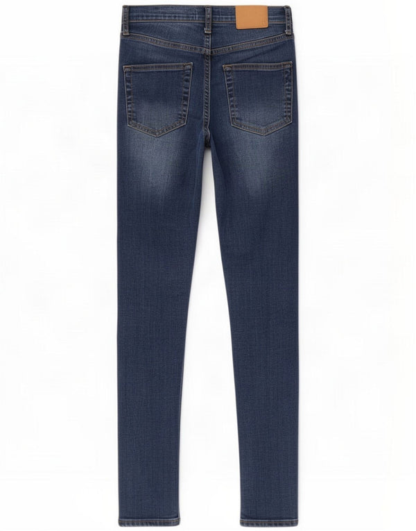 French Connection Damen Skinny Jeans UK 10 Small W30 L28 Blaue Baumwolle