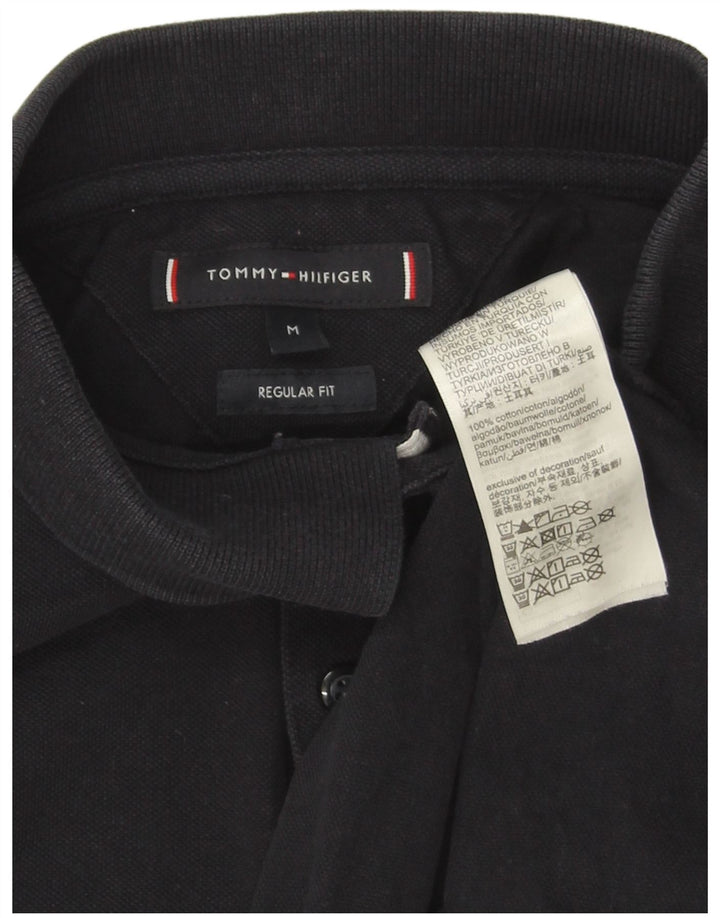 Tommy Hilfiger Herren-Poloshirt mit normaler Passform, mittelmarineblaue Baumwolle