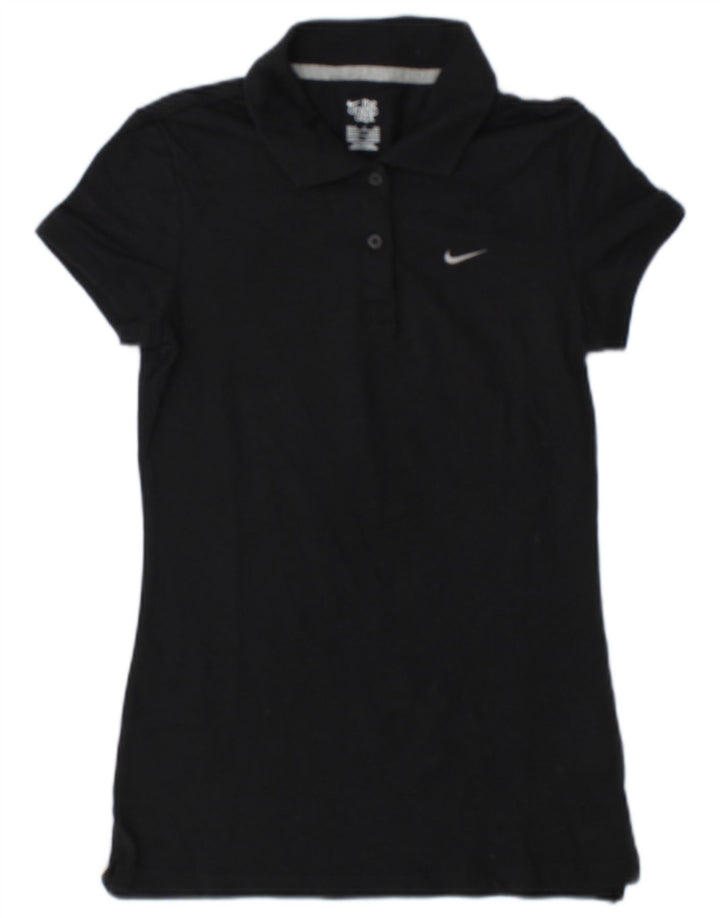 Nike Damen Poloshirt UK 8/10 Small Schwarz