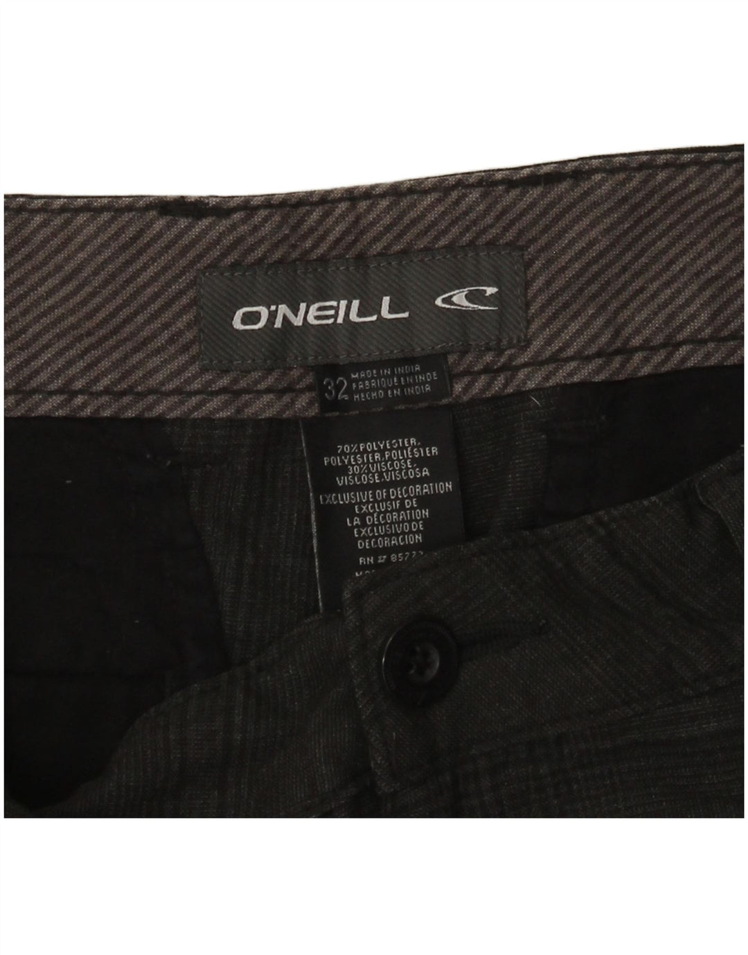O'NEILL Herren Chinoshorts W32 mittelgrau kariertes Polyester