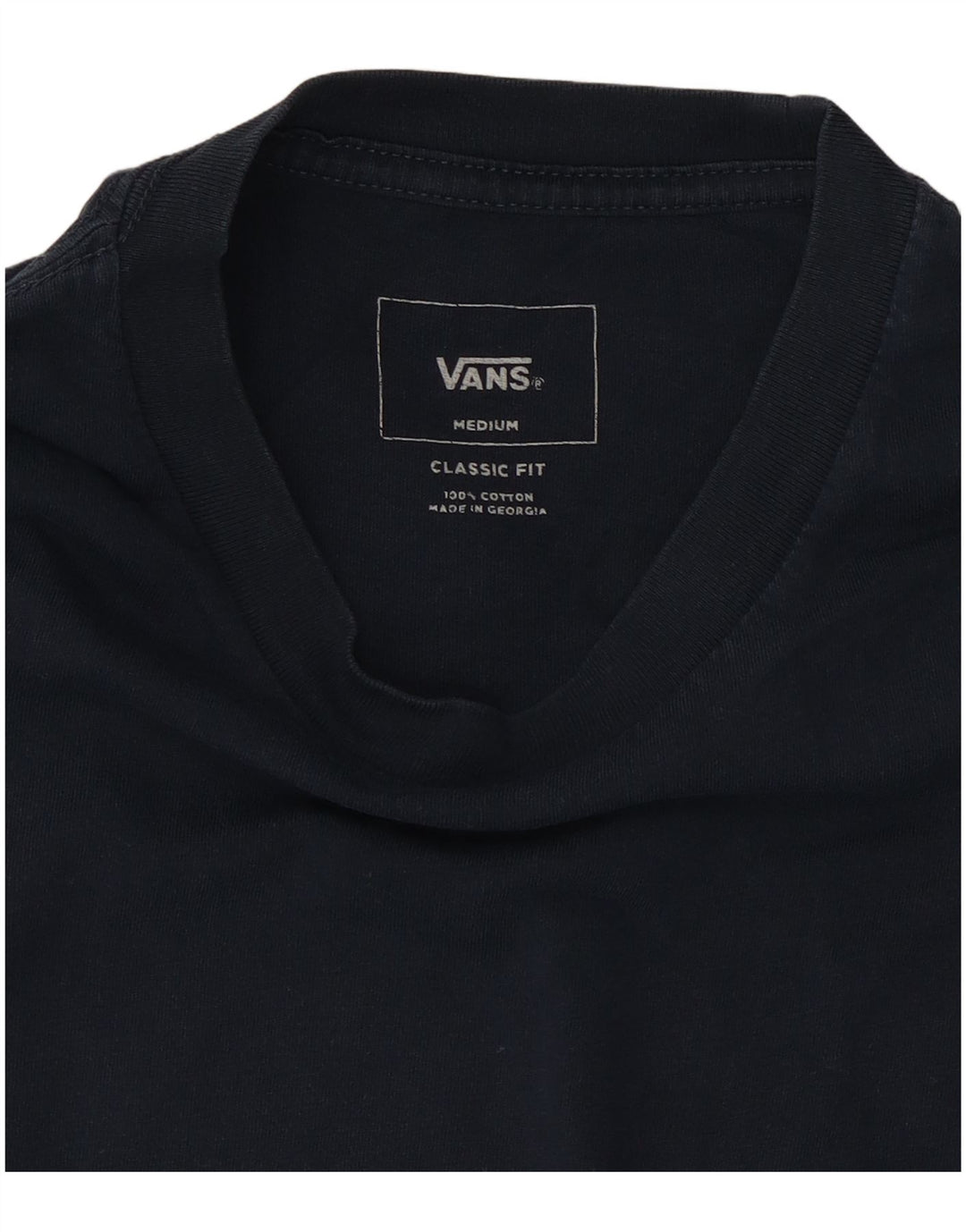 VANS Herren-T-Shirt mit klassischer Passform, mittelmarineblaue Baumwolle