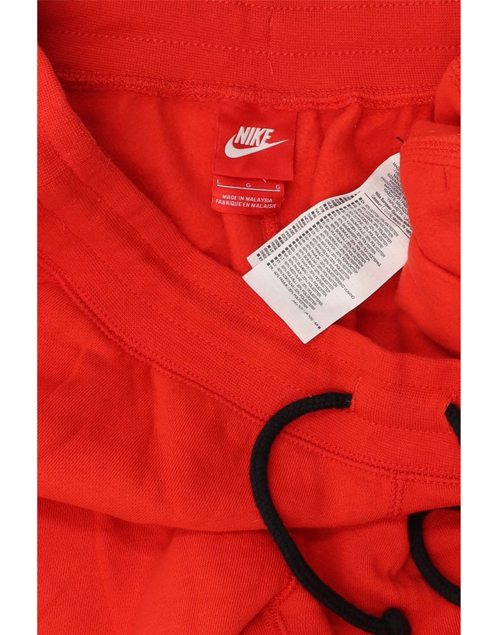 Nike Herren-Trainingshose, Jogginghose, Größe L, aus roter Baumwolle