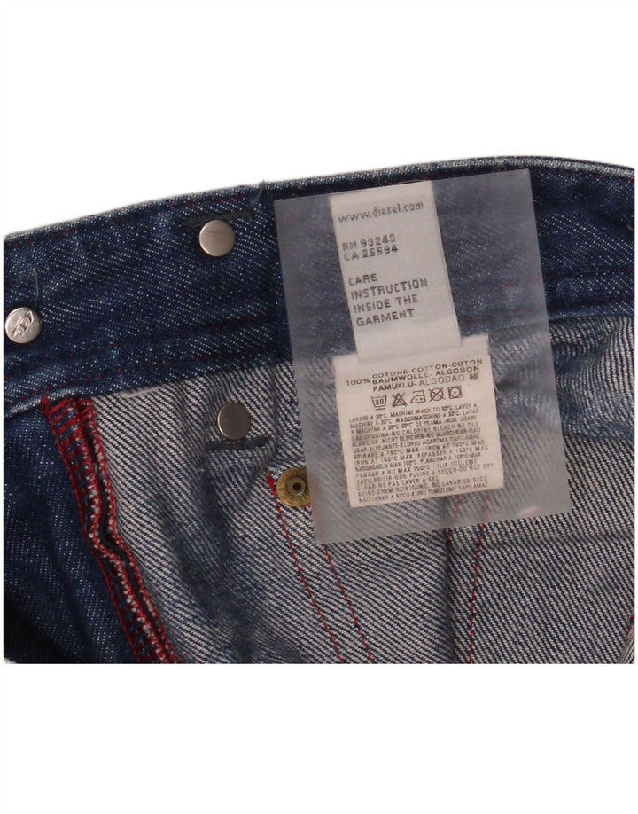 Diesel Damen Distressed Straight Jeans W30 L32 Blaue Baumwolle
