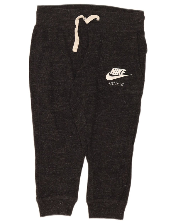 Nike Womens Graphic Trainingshose Jogger UK 10 Small Grey Flecked