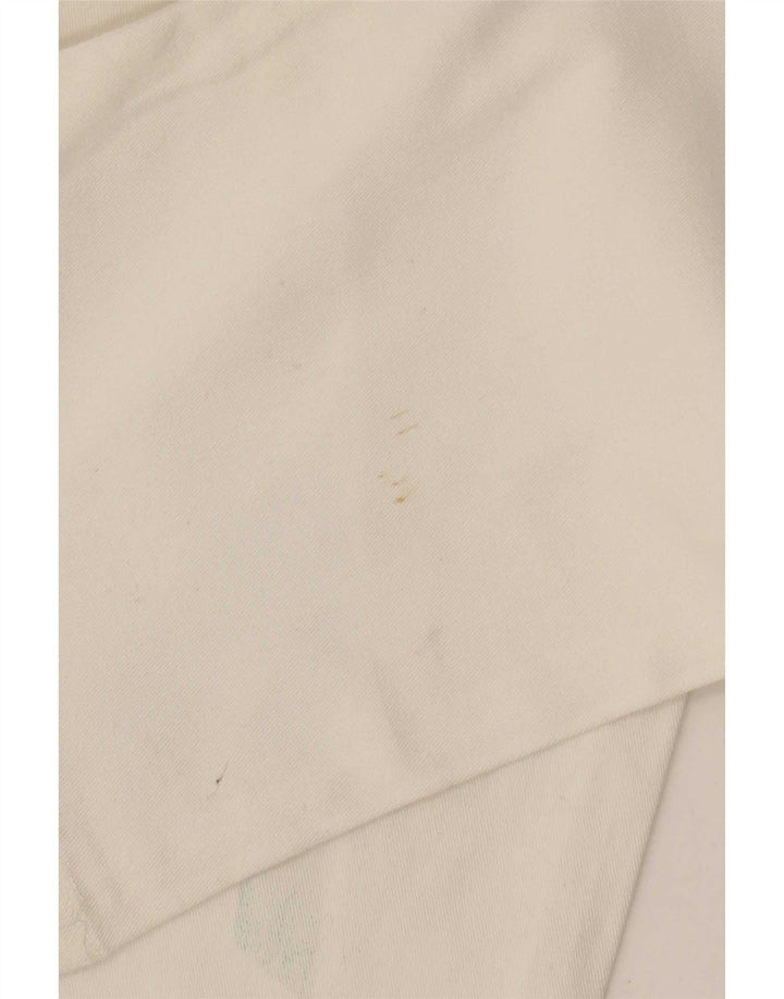 Krizia Damen Graphic Straight Jeans W30 L29 Weiß