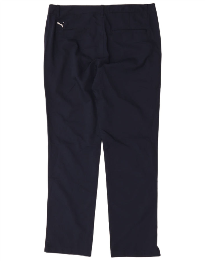 Puma Herren Straight Chino Hose W34 L32 Marineblau Polyester