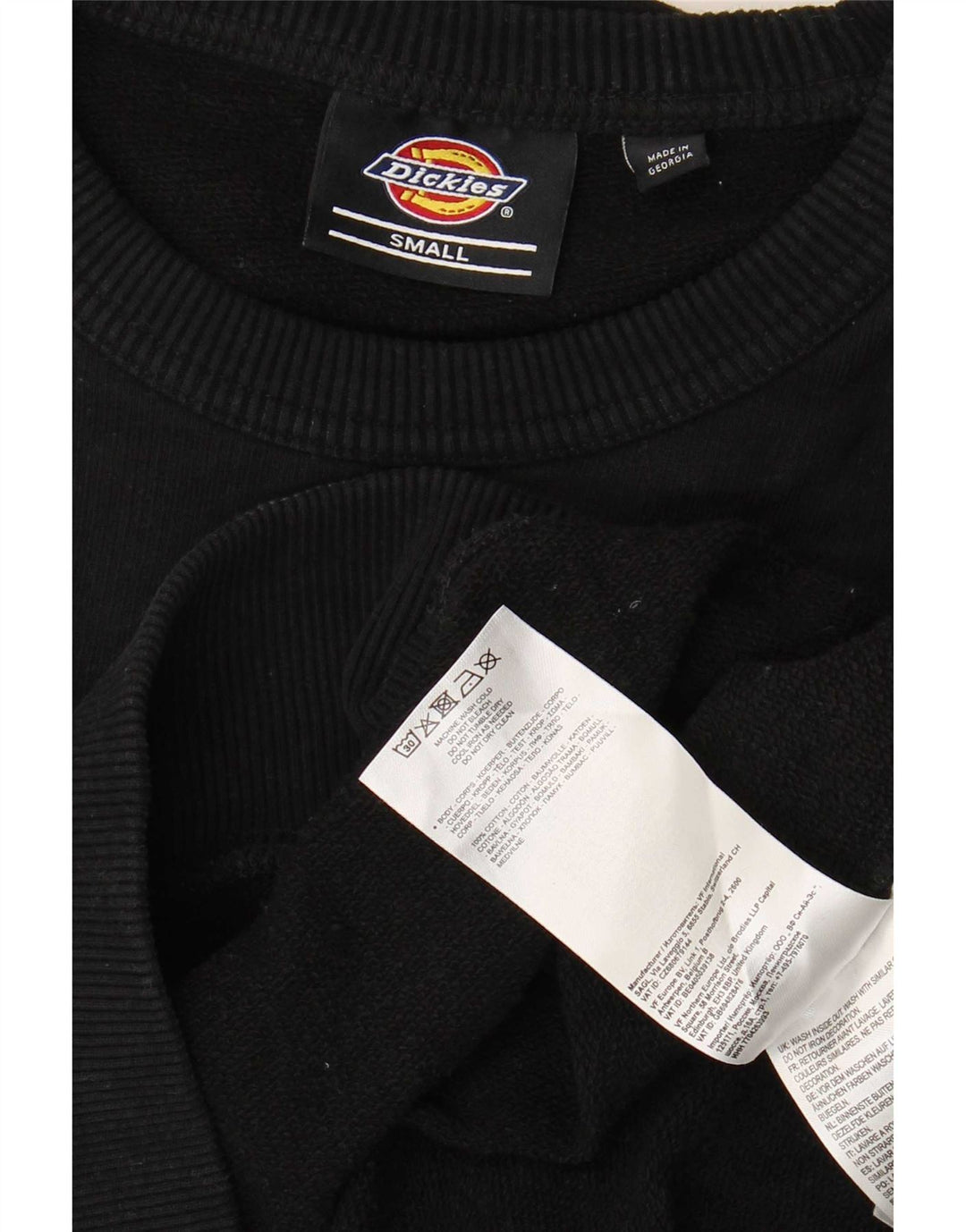 Dickies Herren-Sweatshirt mit Grafik, Größe S, schwarze Baumwolle