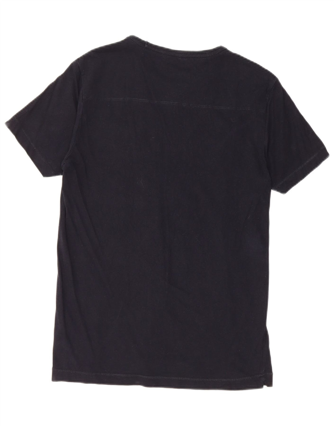 French Connection Herren T-Shirt Top Small aus schwarzer Baumwolle