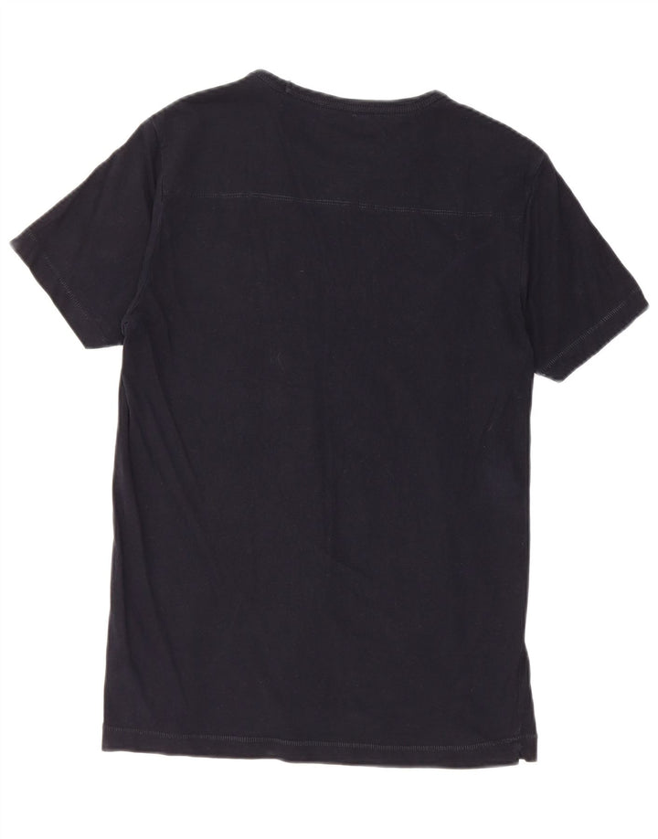 French Connection Herren T-Shirt Top Small aus schwarzer Baumwolle