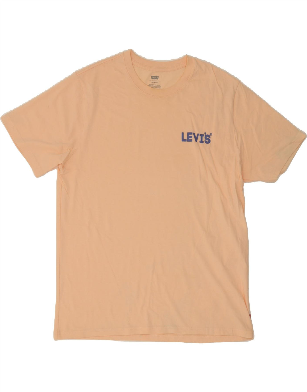 LEVI'S Mens Relaxed Graphic T-Shirt Top Medium Beige Cotton Vintage Levi's and Second-Hand Levi's from Messina Hembry 