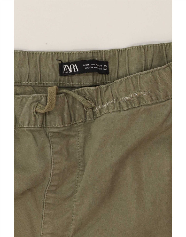 Zara Herren-Jogger-Cargohose, Größe M, W32, L26, Khaki