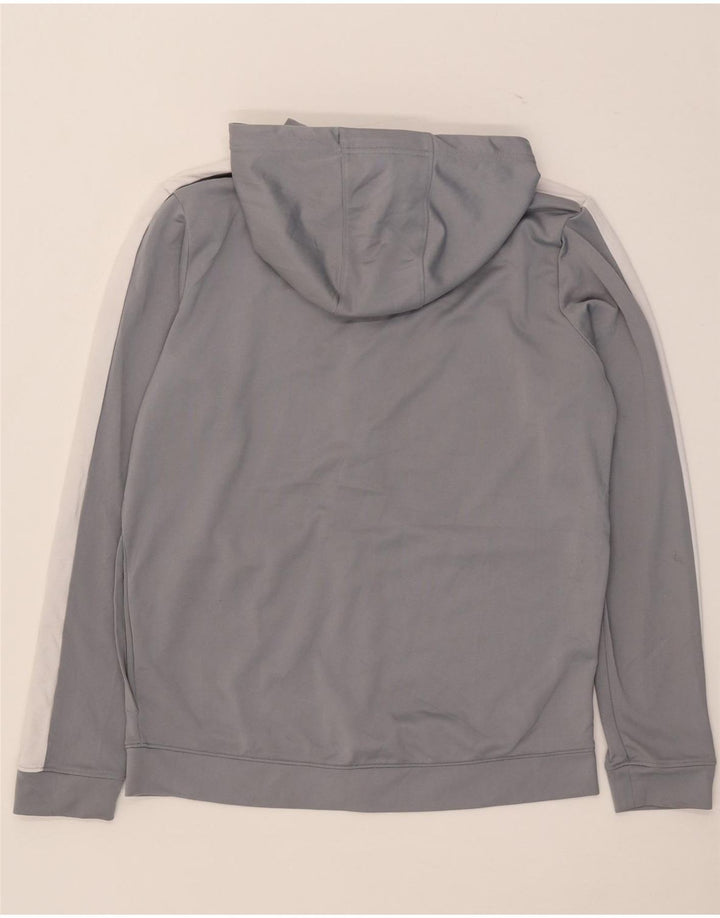 Under Armour Herren-Kapuzenpullover mit Reißverschluss, mittelgraues Farbblock-Polyester