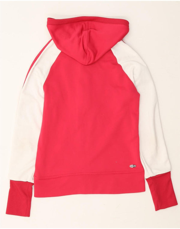 Adidas Damen Clima 365 Zip Hoodie Pullover UK 8 Small Pink Colourblock