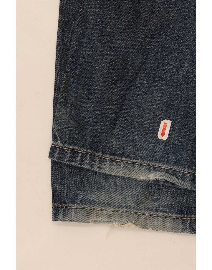 Esprit Damen Straight Jeans W30 L32 Marineblau Baumwolle