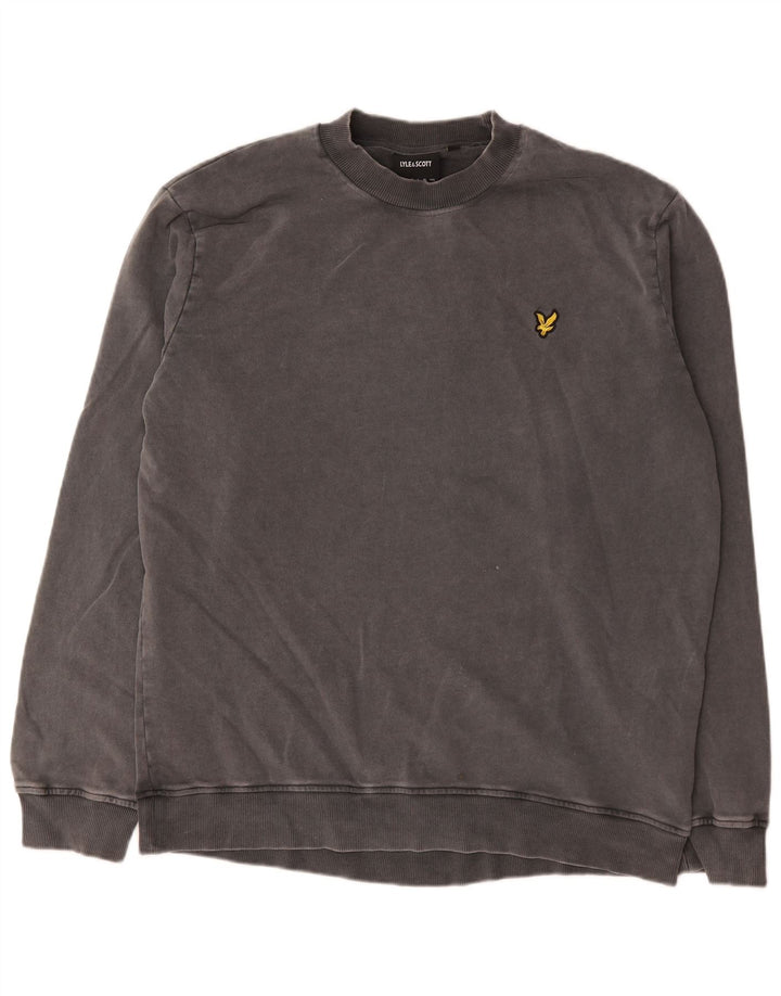 Lyle & Scott Herren-Sweatshirt, Pullover, Größe L, Grau, Baumwolle