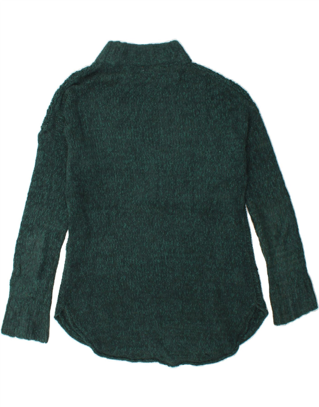 EDDIE BAUER Womens Turtle Neck Jumper Sweater UK 14 Medium Green Polyester Vintage Eddie Bauer and Second-Hand Eddie Bauer from Messina Hembry 