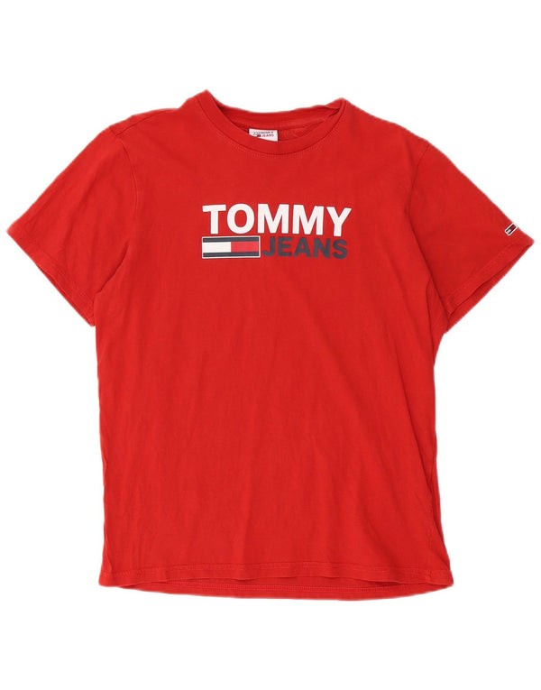 Tommy Hilfiger Herren T-Shirt mit Grafik, Größe S, Rot