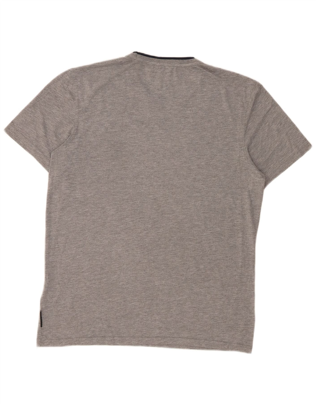 Ted Baker Herren T-Shirt Top Größe 3 Mittelgraues Polyester
