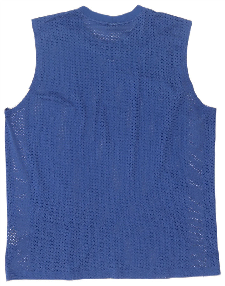 Nike Herren-Weste, großes, blaues Farbblock-Polyester