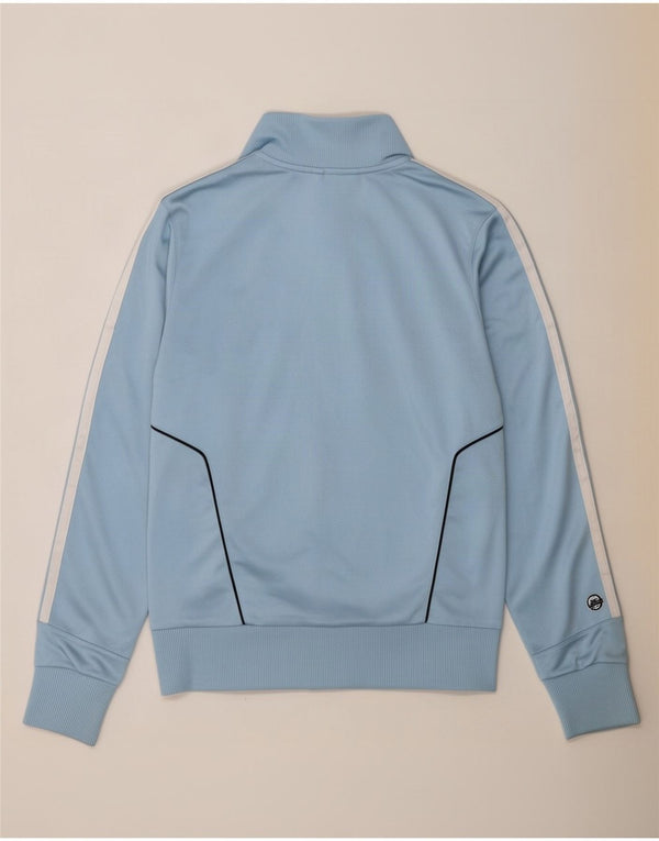 Adidas Damen Trainingsanzug Top Jacke UK 14 Mittelblaues Polyester