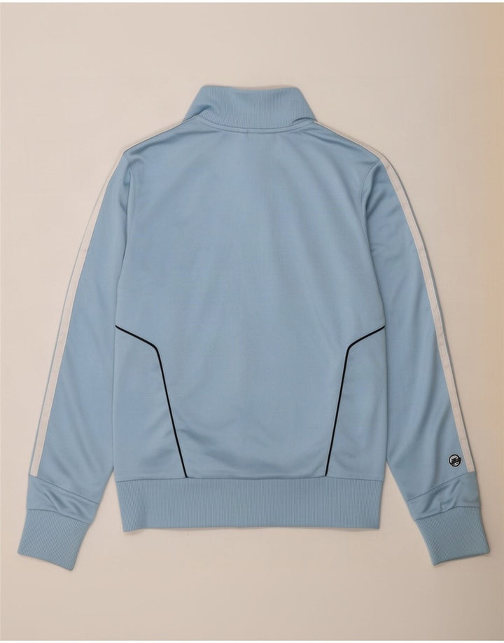 Adidas Damen Trainingsanzug Top Jacke UK 14 Mittelblaues Polyester