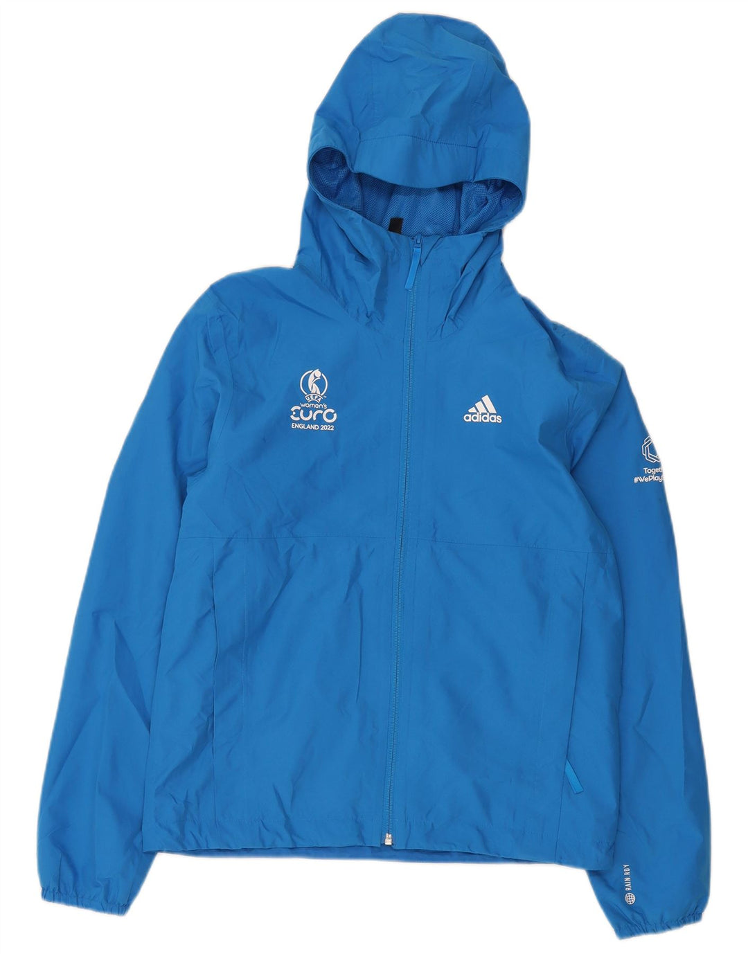 Adidas Herren Graphic Hooded Rain Jacket UK 34 XS Blau Polyester