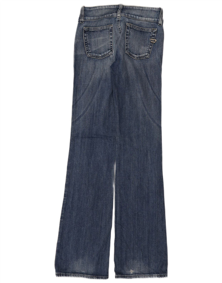 Diesel Damen Bootcut-Jeans im Used-Look mit niedriger Taille, W25, L33, blaue Baumwolle