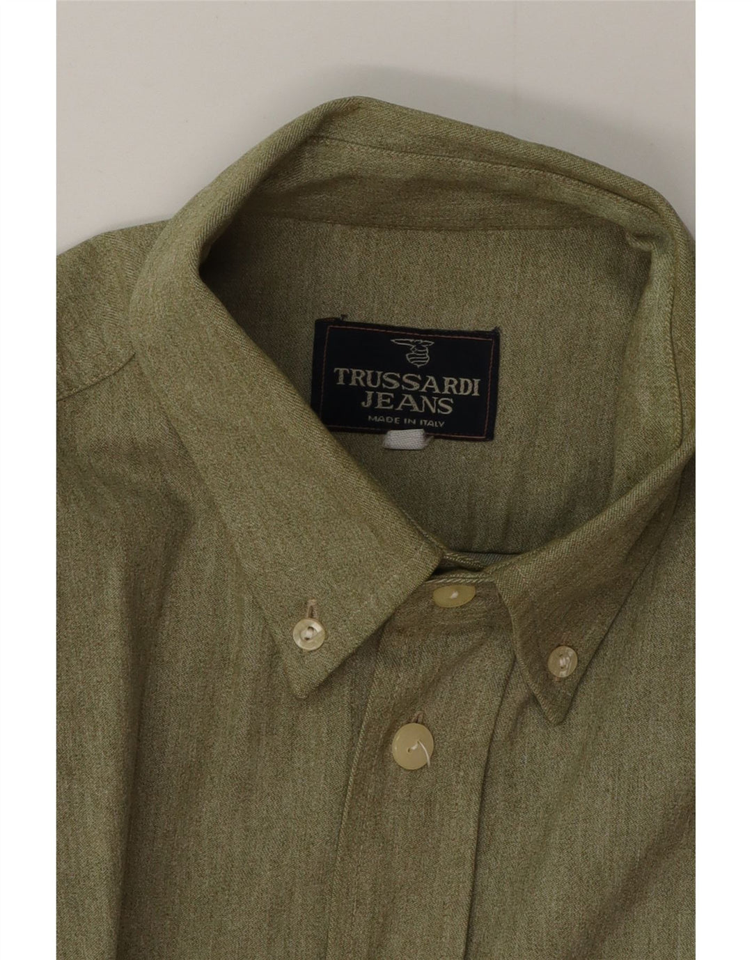 TRUSSARDI JEANS Herrenhemd Large Khaki