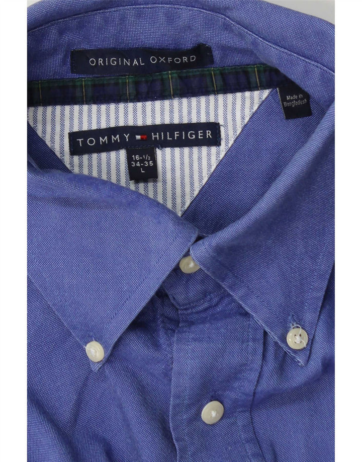 Tommy Hilfiger Herrenhemd Größe 16 1/2 Large Blau