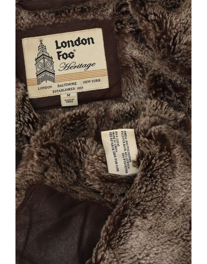 London Fog Herren Heritage Sherpa Jacke UK 38 Mittelbraunes Acryl