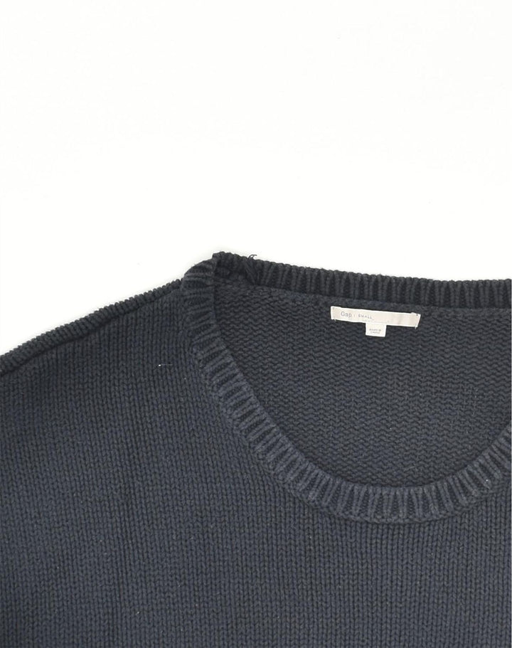 GAP Womens Short Sleeve Boat Neck Jumper Sweater UK 10 Small Black Cotton | Vintage Gap | Thrift | Second-Hand Gap | Used Clothing | Messina Hembry 