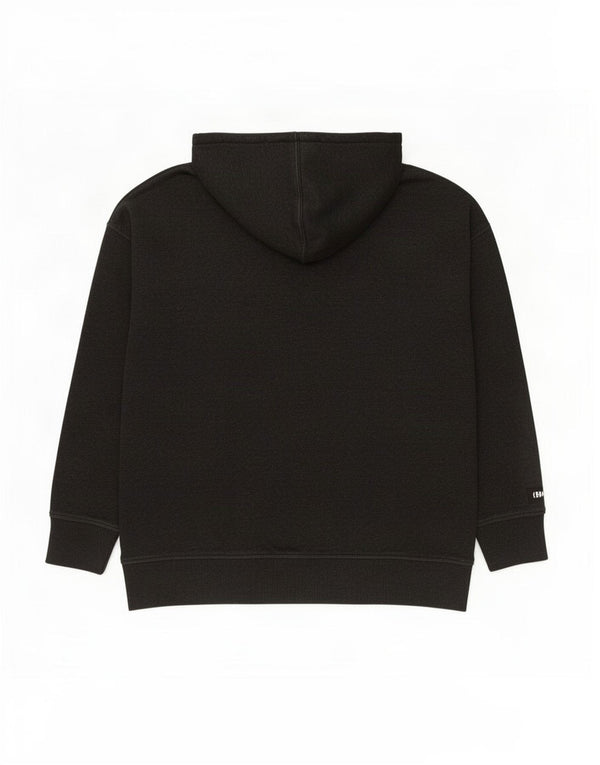 Reebok Womens Graphic Oversized Hoodie Pullover UK 14 Mittelgraue Baumwolle